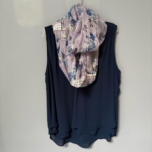 Sonoma infinity scarf.  purple and blue floral scarf